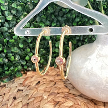 Load image into Gallery viewer, Marrin Costello Mystique White Topaz Hoop Earrings