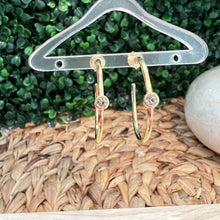 Load image into Gallery viewer, Marrin Costello Mystique White Topaz Hoop Earrings
