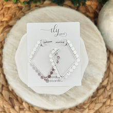 Load image into Gallery viewer, Scallop Diamond Hoops