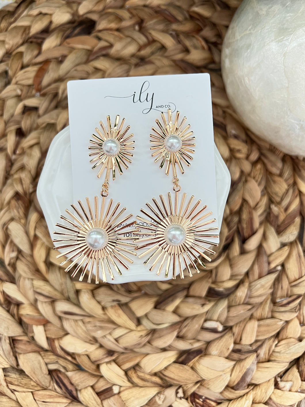 Pearl Starburst Earrings