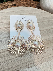 Pearl Starburst Earrings