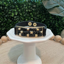 Load image into Gallery viewer, Black and Gold Beaded Bracelet