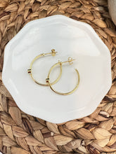 Load image into Gallery viewer, Marrin Costello Mystique White Topaz Hoop Earrings