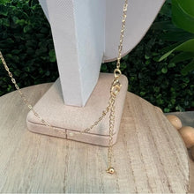 Load image into Gallery viewer, New Gold Tone Pointed Oval Pendent Necklace Set