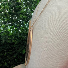 Load image into Gallery viewer, New Gold Tone Pointed Oval Pendent Necklace Set
