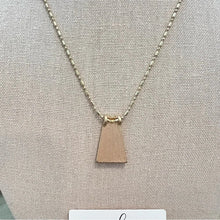 Load image into Gallery viewer, Gold Tone Chain with Enamel Slide Pendant Necklace Set