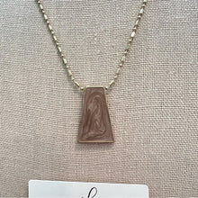Load image into Gallery viewer, Gold Tone Chain with Enamel Slide Pendant Necklace Set