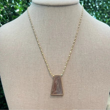 Load image into Gallery viewer, Gold Tone Chain with Enamel Slide Pendant Necklace Set