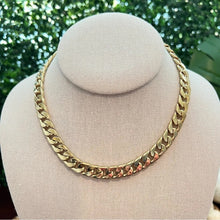 Load image into Gallery viewer, Gold and Mint Green Chain Link Necklace