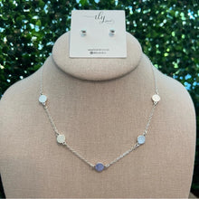 Load image into Gallery viewer, Silver Disk Necklace Set