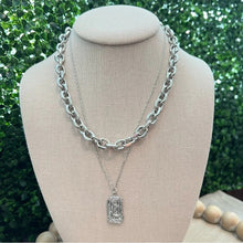 Load image into Gallery viewer, Silver Tone Layered Necklace