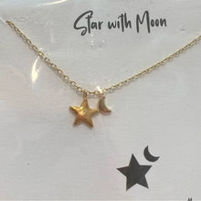 Load image into Gallery viewer, Star with Moon Necklace