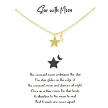 Load image into Gallery viewer, Star with Moon Necklace