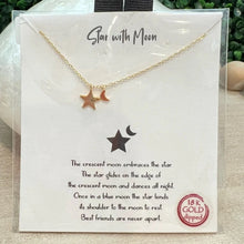 Load image into Gallery viewer, Star with Moon Necklace