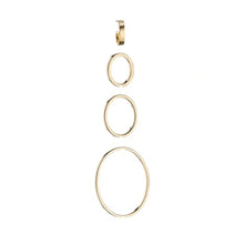 Load image into Gallery viewer, Vita Fede Gold Tone Cassio Modular Interlocking Hoop Earrings