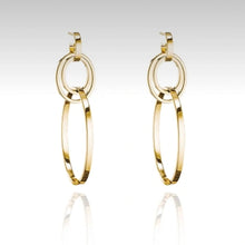 Load image into Gallery viewer, Vita Fede Gold Tone Cassio Modular Interlocking Hoop Earrings