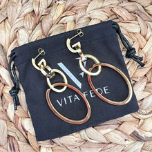 Load image into Gallery viewer, Vita Fede Gold Tone Cassio Modular Interlocking Hoop Earrings