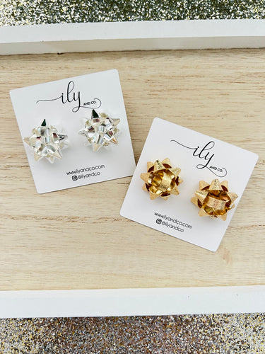 Gift Bow Studs
