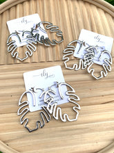 Load image into Gallery viewer, Leaf Hoops - Silver